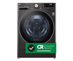 LG LG TurboWash 360 4.5-cu ft High Efficiency Stackable Steam Cycle Smart Front-Load Washer (Black Steel) ENERGY STAR  MODEL# WM4000HBA