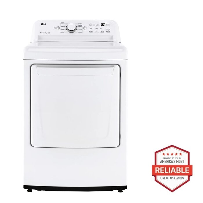 LG LG 7.3-cu ft Side Swing Door Gas Dryer (White) ENERGY STAR  MODEL# DLG7001W