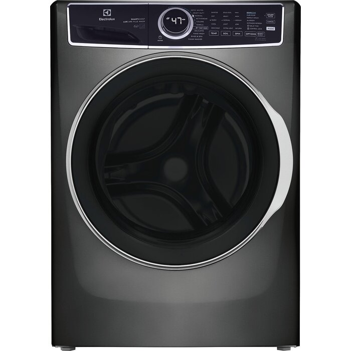 ELECTROLUX ELECTROLUX Smartboost, Optic Whites and Pure Rinse 4.5-cu ft High Efficiency Stackable Steam Cycle Front-Load Washer (Titanium) ENERGY STAR MODEL# ELFW7637AT