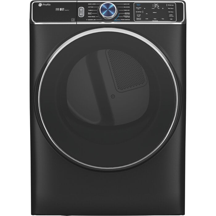 GE GE Profile (CL) 7.8-cu ft Stackable Steam Cycle Vented Smart Electric Dryer (Carbon Graphite)  MODEL# PFD95ESPTDS