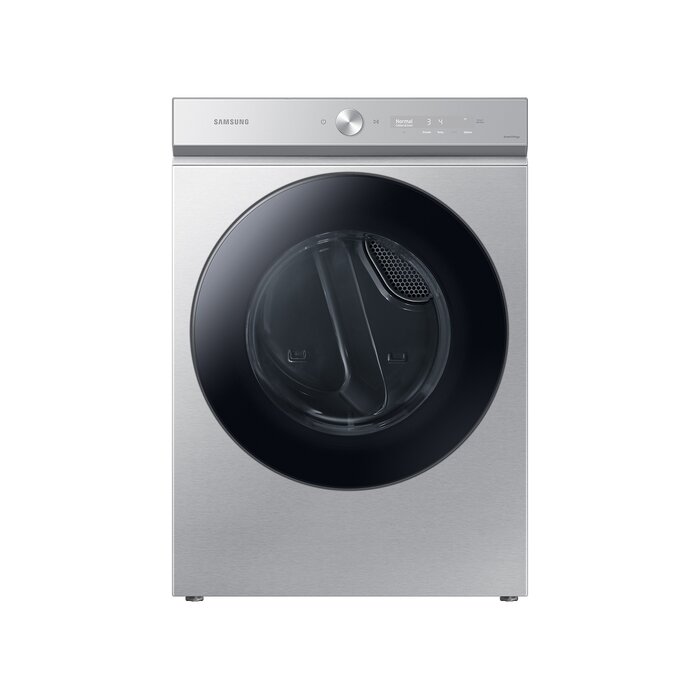 Samsung Bespoke Samsung Bespoke 7.6 cu. ft. Ultra Capacity Gas Dryer with Super Speed Dry and AI Smart Dial in Silver Steel Model# DVG53BB8700T