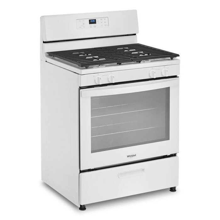Whirlpool Whirlpool 30-in 4 burners 5.1-cu ft Freestanding Natural Gas Range (White) MODEL# WFG320M0MW