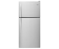 Whirlpool Whirlpool 18.2-cu ft Top-Freezer Refrigerator ( Monochromatic Stainless Steel )  MODEL# WRT318FZDM
