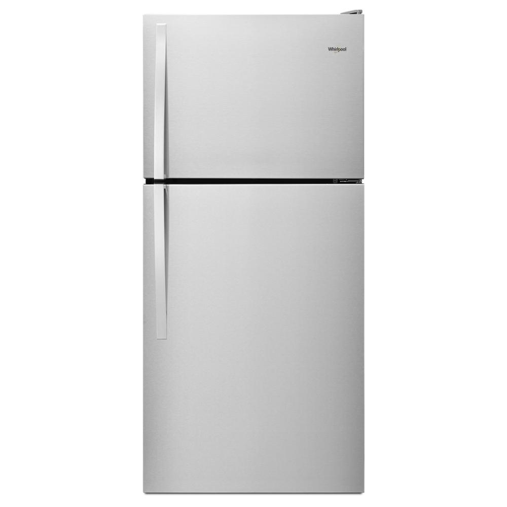 Whirlpool Whirlpool 18.2-cu ft Top-Freezer Refrigerator ( Monochromatic Stainless Steel ) MODEL# WRT318FZDM