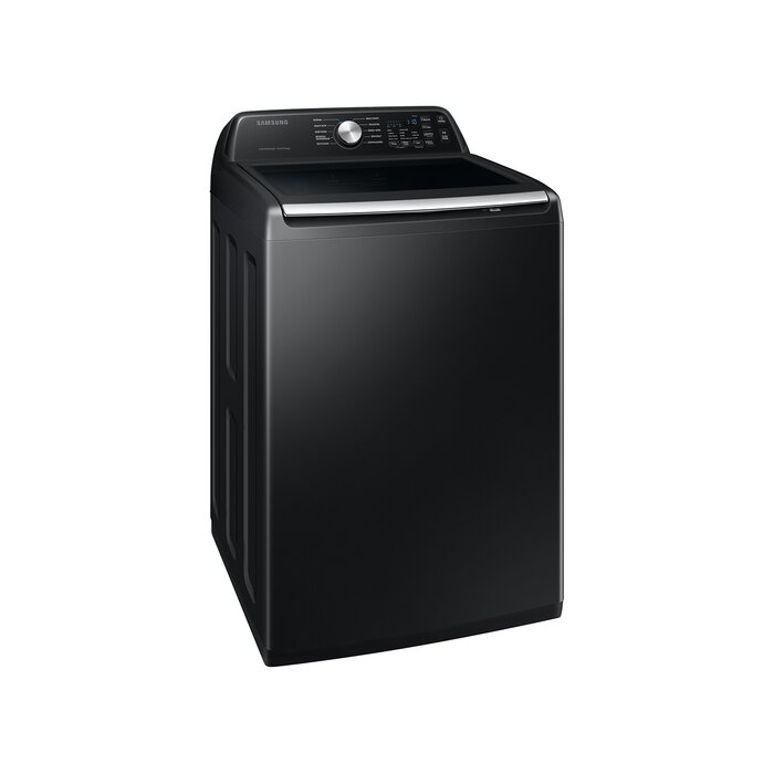 Samsung Samsung 4.7-cu ft High Efficiency Impeller Smart Top-Load Washer (Brushed Black)  MODEL# WA47CG3500AV