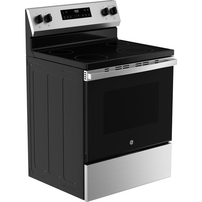 GE GE 30 in. 4 Burner ELEMENT  Free-Standing Electric Range in Stainless Steel  MODEL# GRF400SVSS