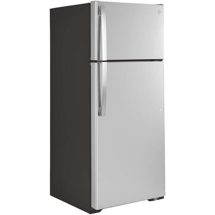GE GE 17.5-cu ft Top-Freezer Refrigerator (Stainless Steel)  MODEL# GTS18HYNRFS