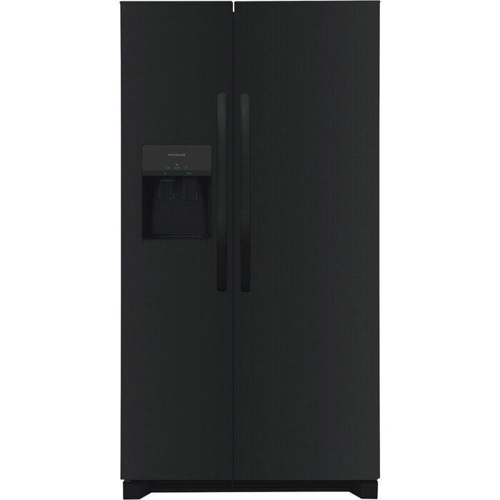 Frigidiare Frigidaire 25.6-cu ft Side-by-Side Refrigerator with Ice Maker (Black) ENERGY STAR MODEL# FRSS2623AB