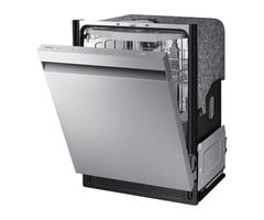Samsung Samsung (NIB) 24-in Top Control Built-in Dishwasher ( Fingerprint Resistant Stainless Steel ) With Third Rack, AutoRelease Door and StormWash , 46-Decibel Model# DW80CG5450SR