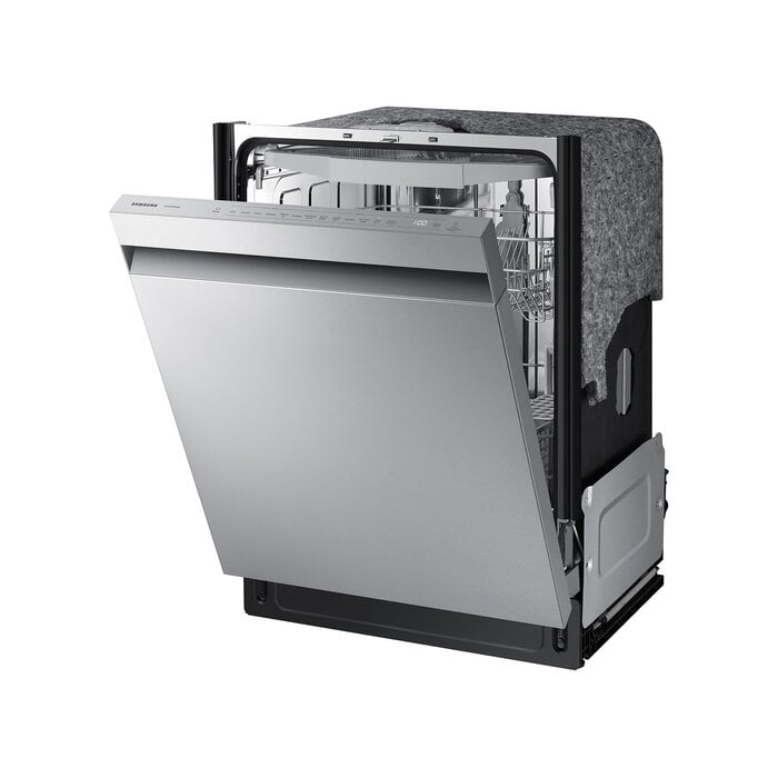 SAMSUNG Samsung (NIB) 24-in Top Control Built-in Dishwasher ( Fingerprint Resistant Stainless Steel ) With Third Rack, AutoRelease Door and StormWash , 46-Decibel Model# DW80CG5450SR