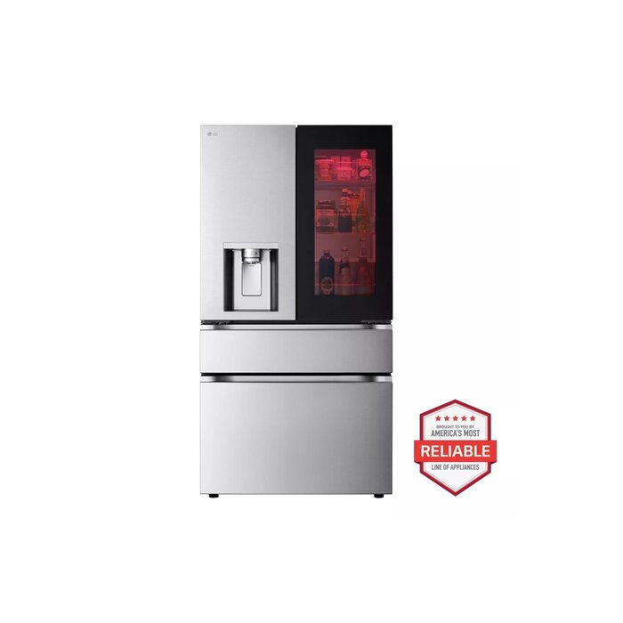LG LG (CL) InstaView MyColor 28.6-cu ft 4-Door Smart French Door Refrigerator with Dual Ice Maker, Water and Ice Dispenser and Door within Door (Fingerprint Resistant) ENERGY STAR Model# LF29S8365S