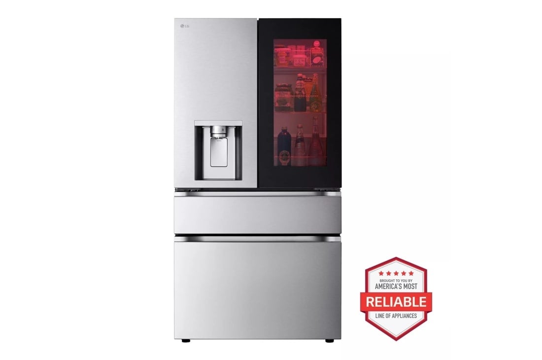LG LG (CL) InstaView MyColor 28.6-cu ft 4-Door Smart French Door Refrigerator with Dual Ice Maker, Water and Ice Dispenser and Door within Door (Fingerprint Resistant) ENERGY STAR Model# LF29S8365S