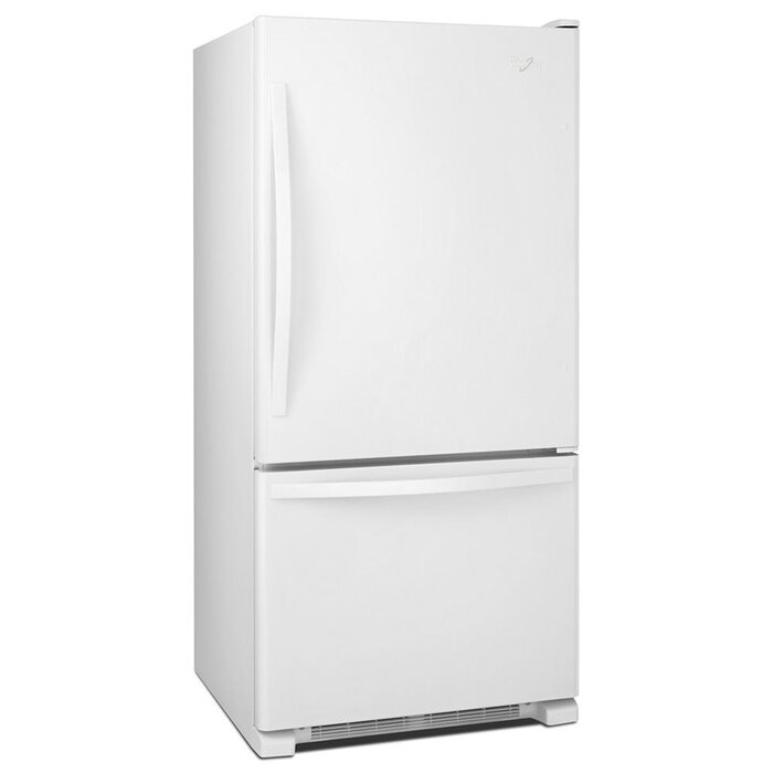 Whirlpool WHIRLPOOL 18.7-cu ft Bottom-Freezer Refrigerator with Ice Maker (White) ENERGY STAR MODEL# WRB329DMBW