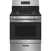 GE GE 30-in 4 Burners 4.8-cu ft Freestanding Natural Gas Range (Stainless Steel) Model# JGBS61RPSS