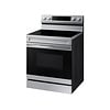 Samsung SAMSUNG  30-in Glass Top 5 Burners 6.3-cu ft Self-Cleaning Air Fry Convection Oven Freestanding Smart Electric Range (Fingerprint Resistant Stainless Steel)  MODEL# NE63A6511SS