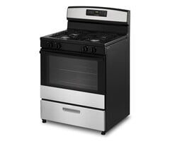 AMANA Amana 30-in 4 burners 5.1-cu ft Freestanding Natural Gas Range (Stainless Steel) MODEL# AGR6303MMS
