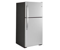 GE GE 19.1-cu ft Standard-Depth 30-in Wide Top-Freezer Refrigerator (Stainless Steel) ENERGY STAR Certified Model# GIE19JSNRSS