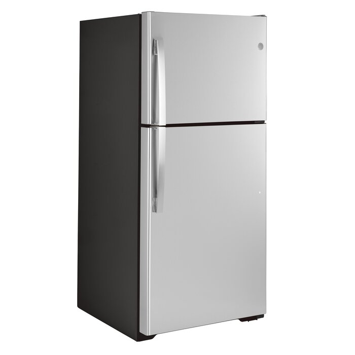 GE GE 19.1-cu ft Standard-Depth 30-in Wide Top-Freezer Refrigerator ( Stainless Steel ) ENERGY STAR Certified Model# GIE19JSNRSS