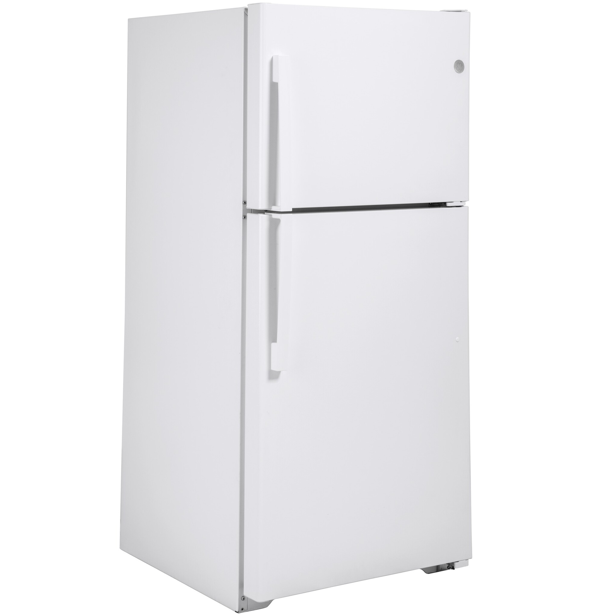 GE GE 19.1-cu ft Standard-Depth 30-in Wide Top-Freezer Refrigerator (White) ENERGY STAR Model# GTE19DTNRWW