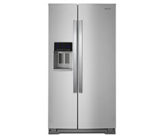 Whirlpool WHIRLPOOL (C) 20.6-cu ft Counter-Depth Side-by-Side Refrigerator with Ice Maker ,Water and Ice Dispenser ( Fingerprint Resistant Stainless Steel )  MODEL# WRS571CIHZ