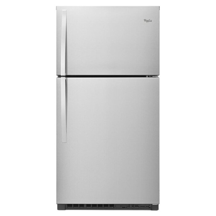Whirlpool WHIRLPOOL (CL) 21.3-cu ft Top-Freezer Refrigerator (Monochromatic Stainless Steel) ENERGY STAR MODEL# WRT541SZDM
