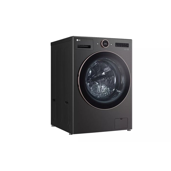 LG LG 5-cu ft Stackable Steam Cycle Smart Front-Load Washer (Black) ENERGY STAR MODEL# WM6500HBA