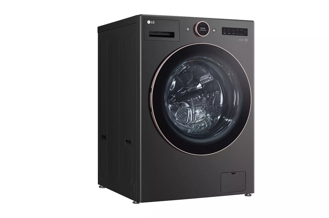 LG LG 5-cu ft Stackable Steam Cycle Smart Front-Load Washer (Black) ENERGY STAR MODEL# WM6500HBA