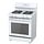 Midea (DS) 30-in 4 burners 6.1-cu ft Freestanding Natural Gas Range ( White )   Model# MGR30S2AWW