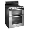 Whirlpool Whirlpool 30-in 5 burners 3.9-cu ft / 2.1-cu ft Convection Oven Freestanding Double Oven Gas Range ( Stainless Steel ) Model# WGG745S0FS