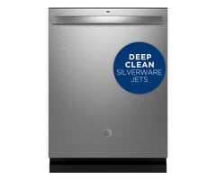 GE GE 24-in Top Control Built-in Dishwasher ( Fingerprint Resistant Stainless Steel ) With Third Rack, Dry Boost , 45-Decibel  Model# GDT670SYVFS