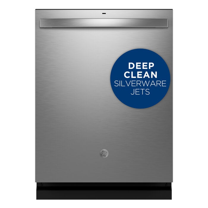 GE GE 24-in Top Control Built-in Dishwasher ( Fingerprint Resistant Stainless Steel ) With Third Rack, Dry Boost , 45-Decibel  Model# GDT670SYVFS