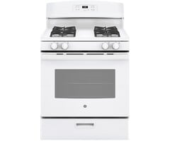 GE GE 30-in 4 burners 4.8-cu ft Freestanding Natural Gas Range (White) MODEL# JGBS60DEKWW