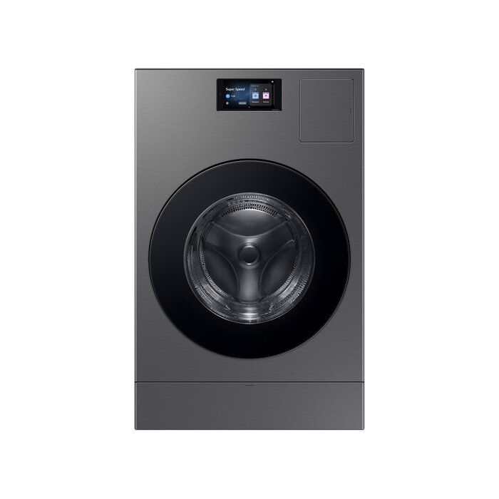 Samsung Bespoke Samsung Bespoke Traditional Drying 5.3-cu ft Vented All-In-One Washer Dryer Combo with Steam Cycle ( Dark Steel ) Model# WD90F53AVS