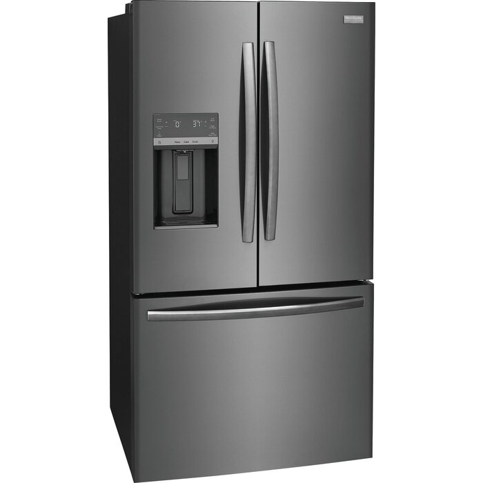 Frigidaire Gallery Frigidaire Gallery Standard-Depth 27.8-cu ft 3 -Door 36-in Wide French Door Refrigerator with Dual Ice Maker with Water and Ice Dispenser ( Fingerprint Resistant Black Stainless Steel ) ENERGY STAR Certified Model# GRFS2853AD