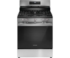 Frigidiare Frigidaire 30 in 5 Burner Freestanding Gas Range in Stainless Steel with Quick Boil and Steam Clean Model# FCRG3062AS