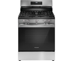 Frigidiare Frigidaire 30 in. 5 Burner Front Control Gas Range with Steam Clean in Stainless Steel Model# FCRG3062AS