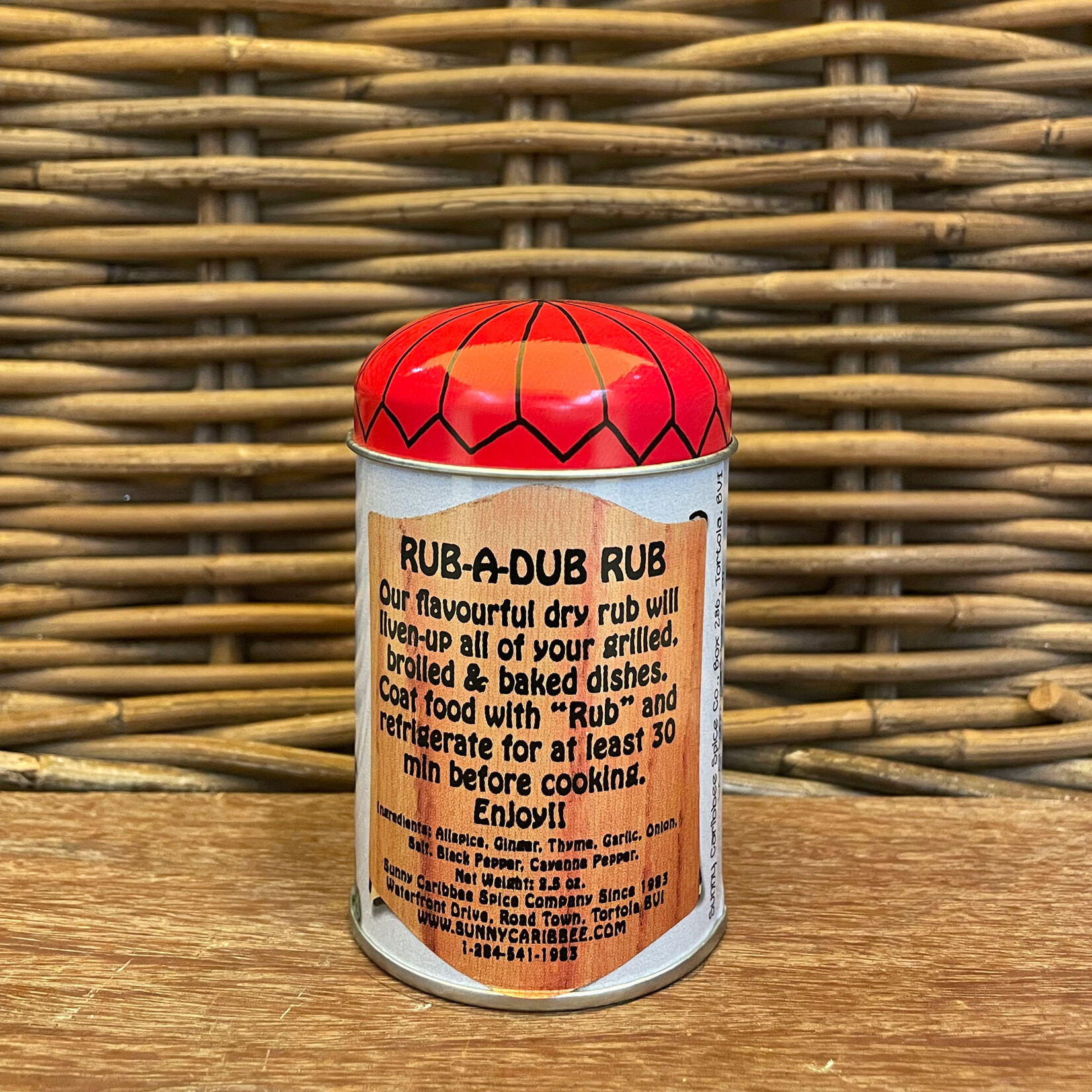 Rub-A-Dub Rub Shaker Tin