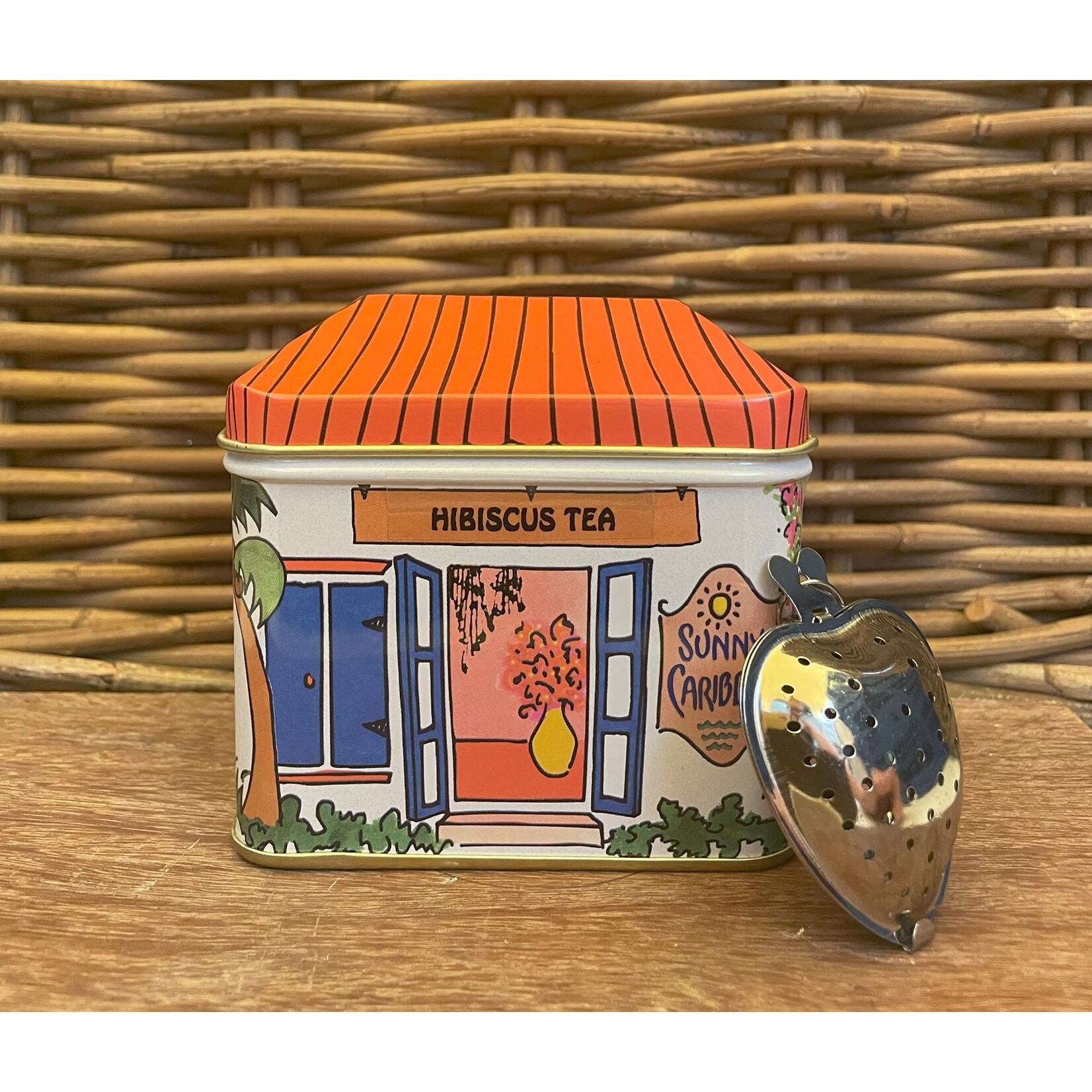 Hibiscus Tea House Tin with Infuser