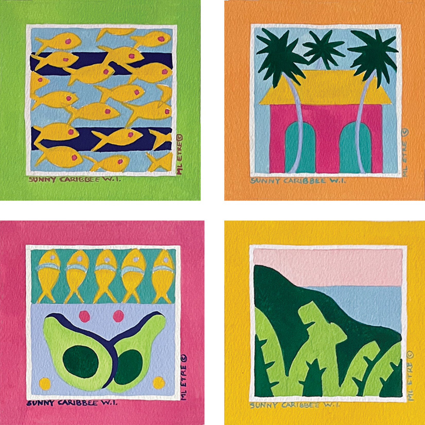 Coasters - Lisa Etre Set of 4