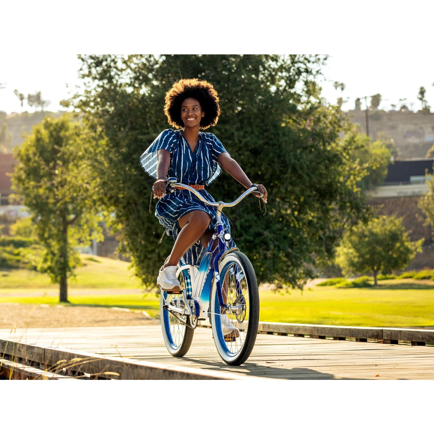 Electra Shibori Cruiser Go!, Indigo Fade M
