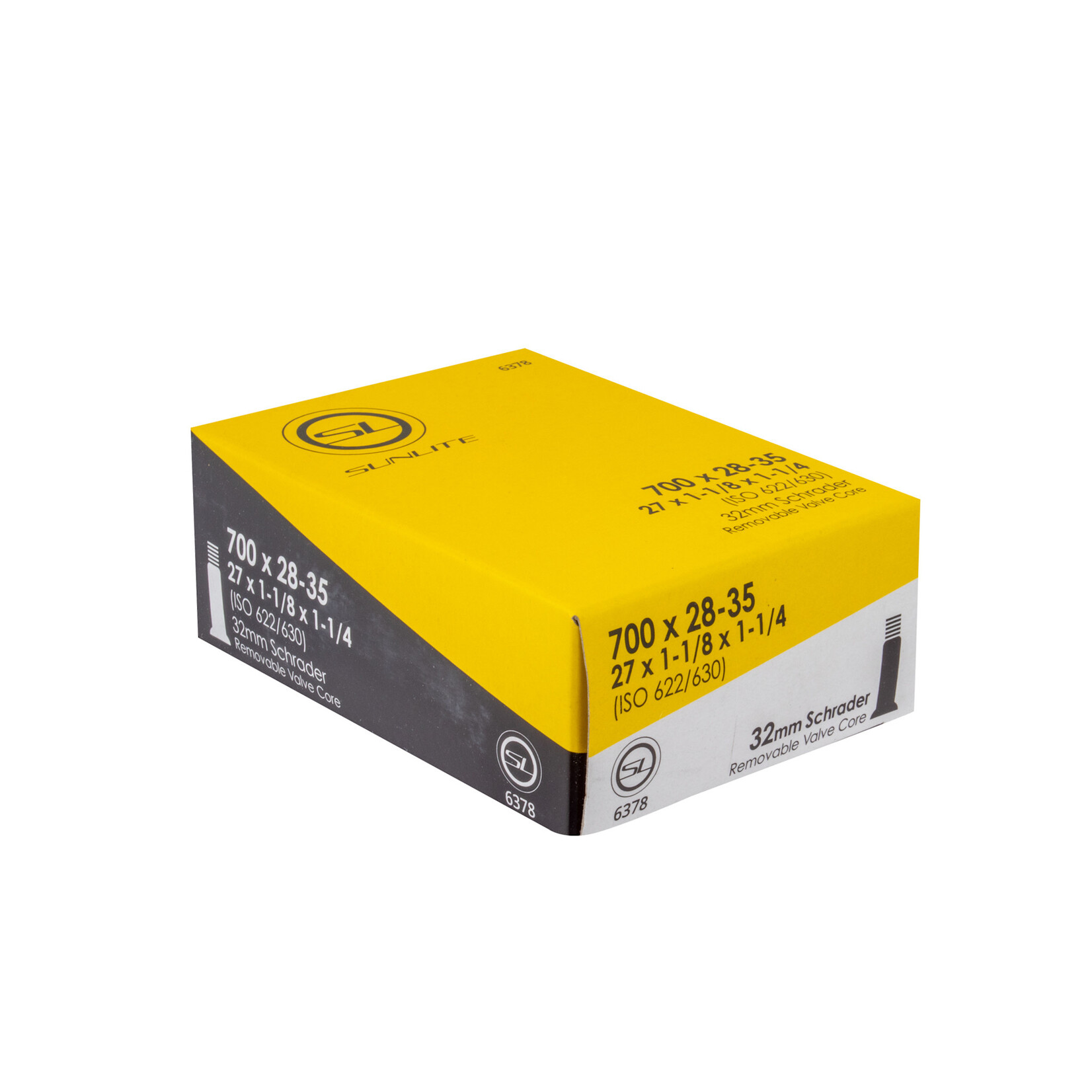 Sunlite Standard Schrader Valve Tube 700x28-35 (27x1-1/8x1-1/4) 32mm FFW30mm