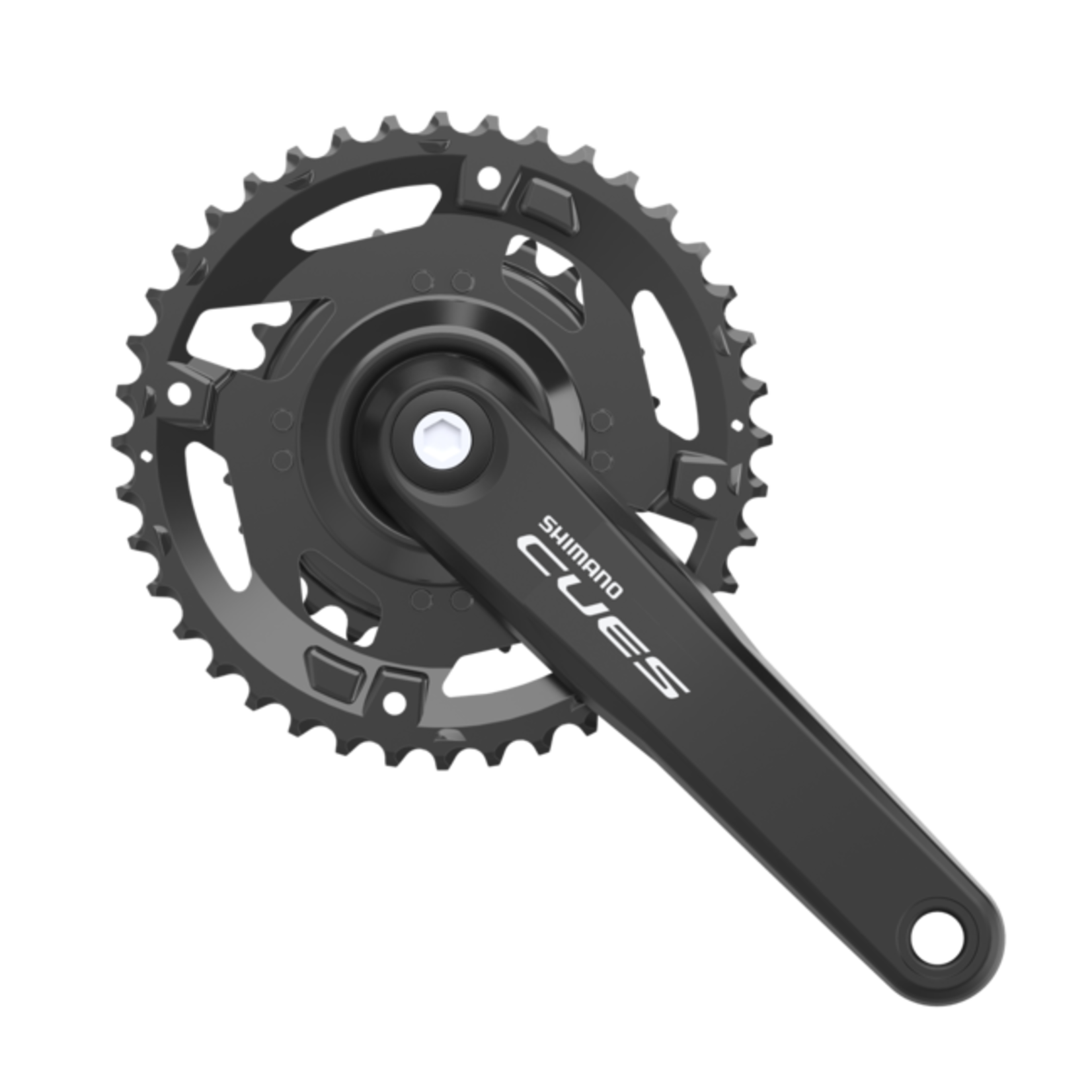 Shimano Shimano CUES FC-U4000-2 Crankset - 170mm, 9/10/11-Speed, 40/26t, Riveted, Square Taper JIS Spindle Interface, Black