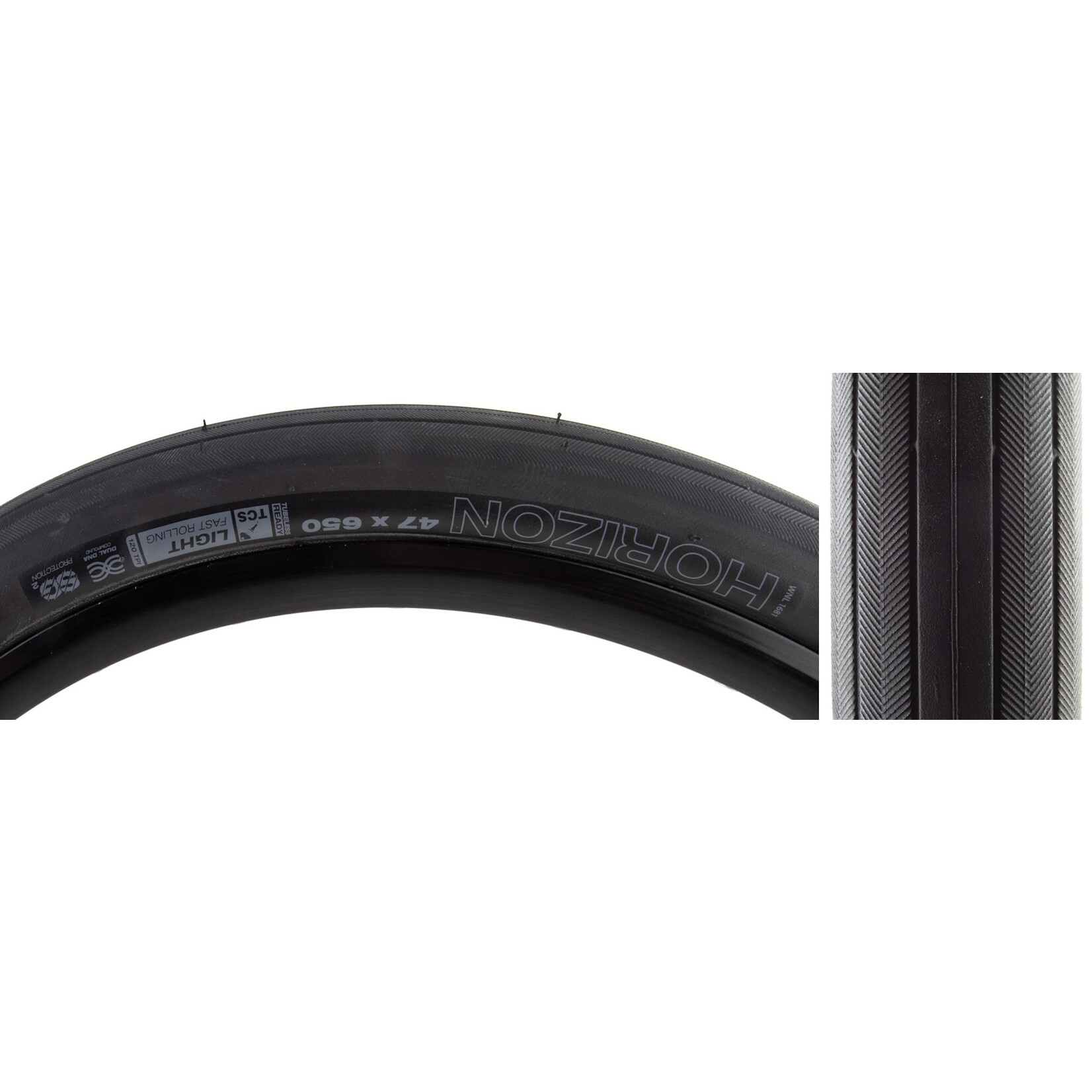 WTB TIRE WTB HORIZON 650B 47 27.5x1.85 BK/BK TCS LIGHT FR/DUAL DNA/SG2 FOLD