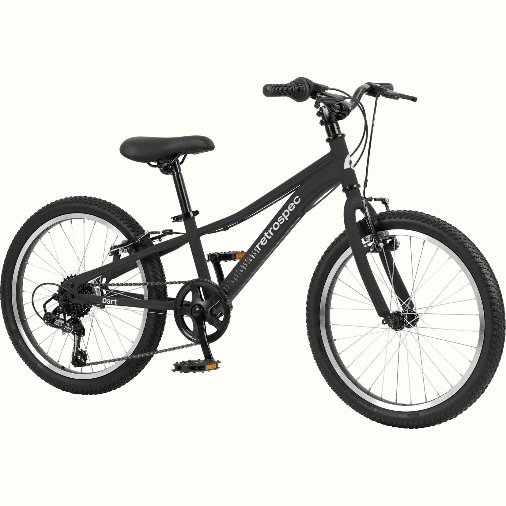 Retrospec Dart 20” Kids’ Bike 7 Speed Matte Black