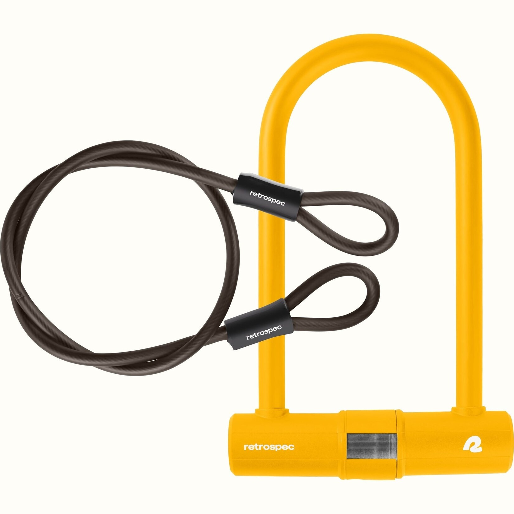 Retrospec Lookout U-Lock Bike Lock With Cable - 14mm
