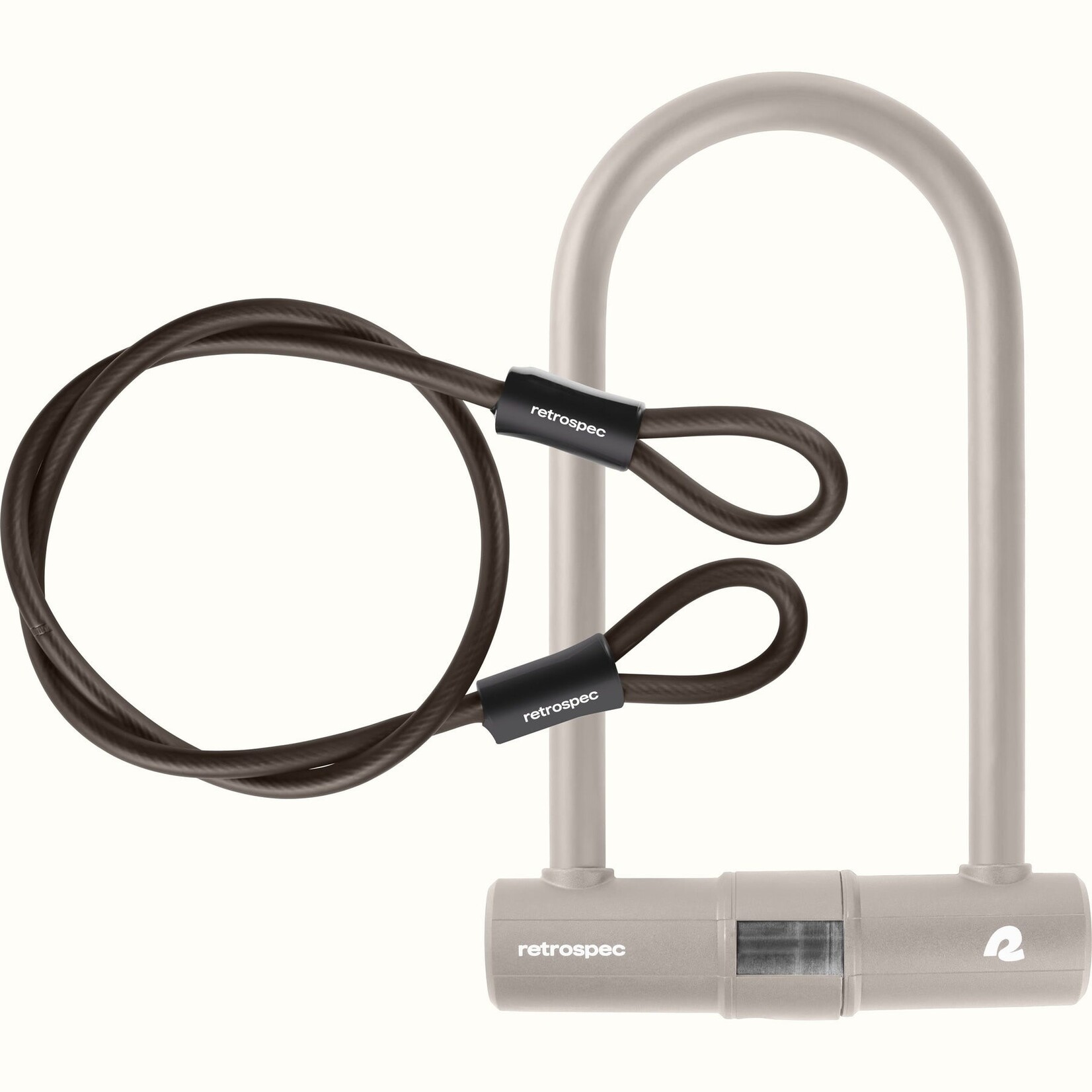Retrospec Lookout U-Lock Bike Lock With Cable - 14mm