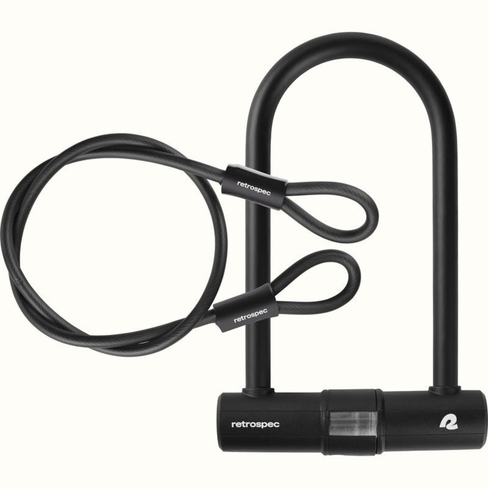 Retrospec Lookout U-Lock Bike Lock With Cable - 14mm