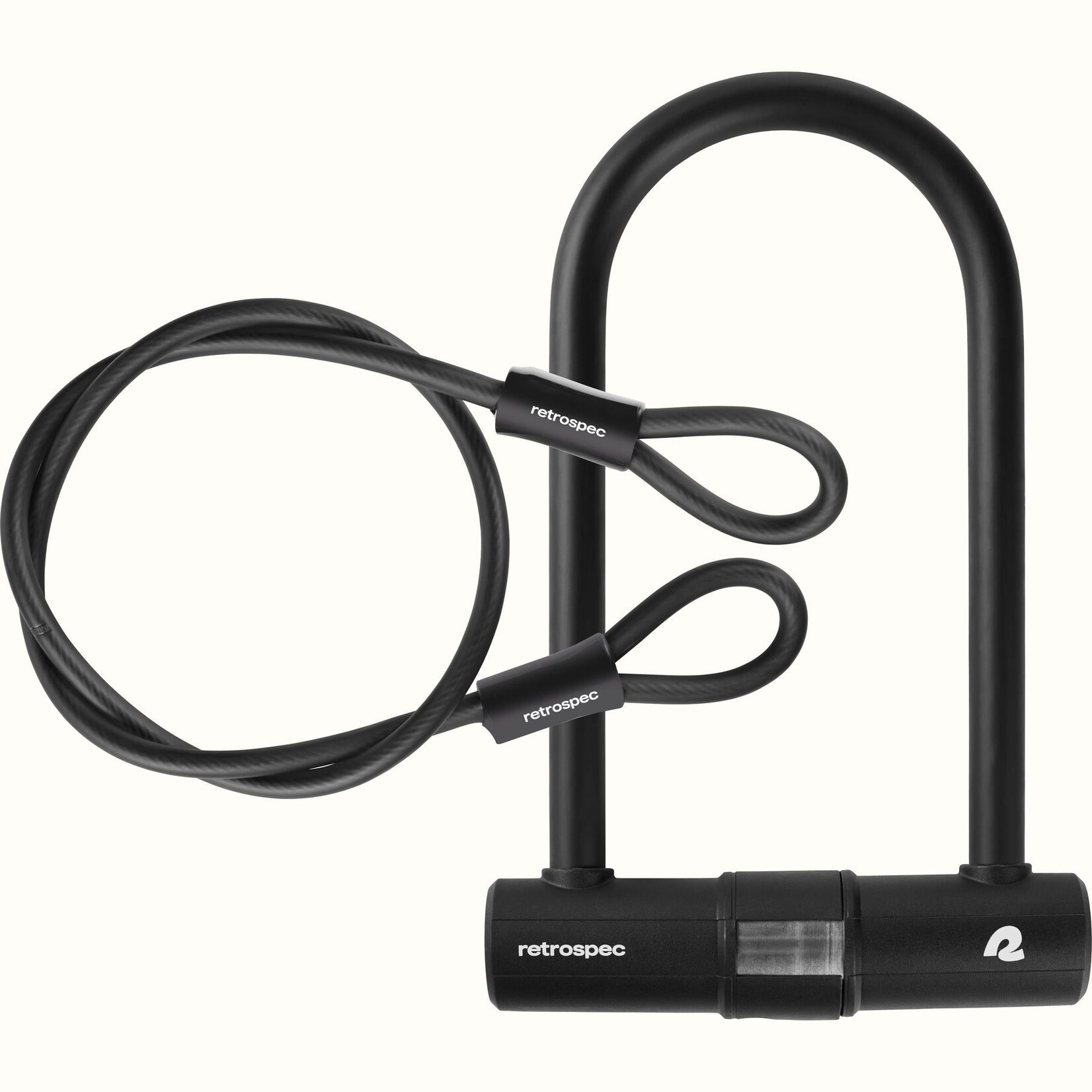 Retrospec Lookout U-Lock Bike Lock With Cable - 14mm