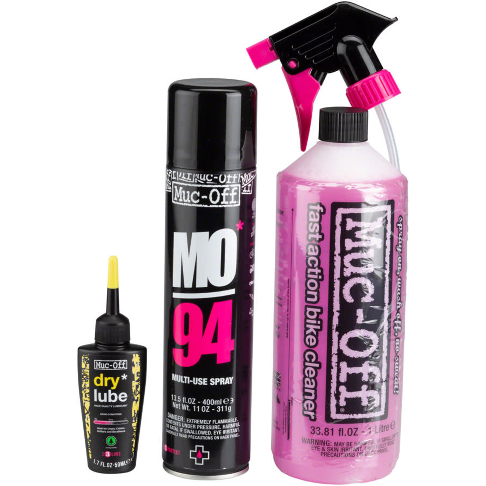 Muc-Off Muc-Off Bike Care Kit: Wash, Protect and Lube, with Dry Conditions Chain Oil