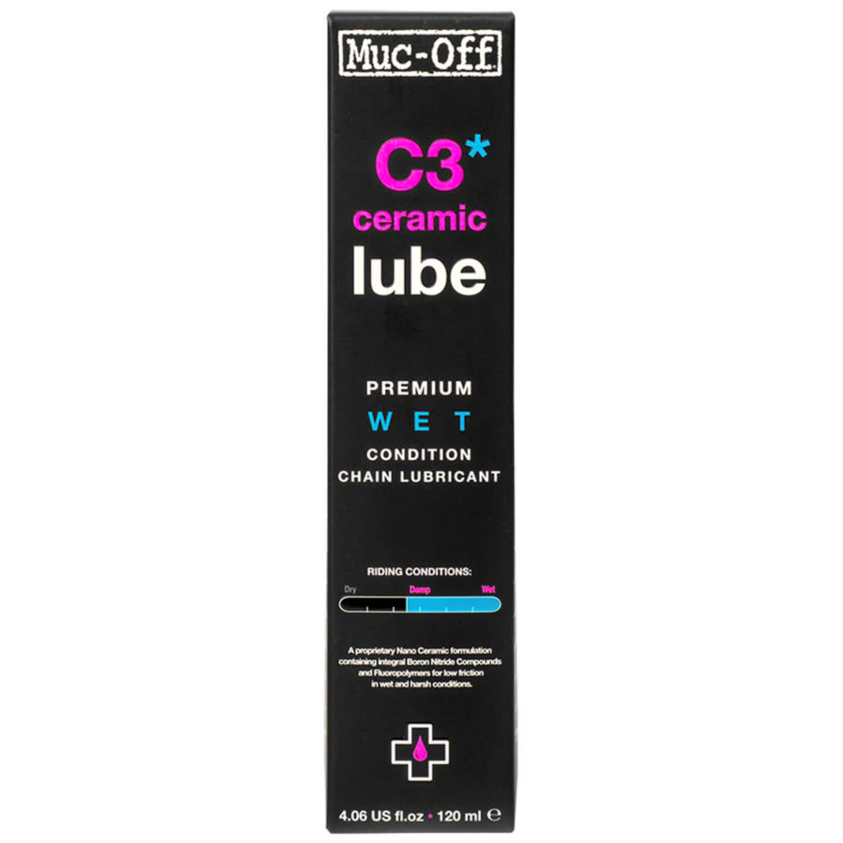 Muc-Off Muc-Off C3 Wet Ceramic Bike Chain Lube - 120ml, Drip
